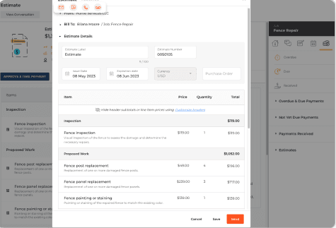 Estimates & Invoices